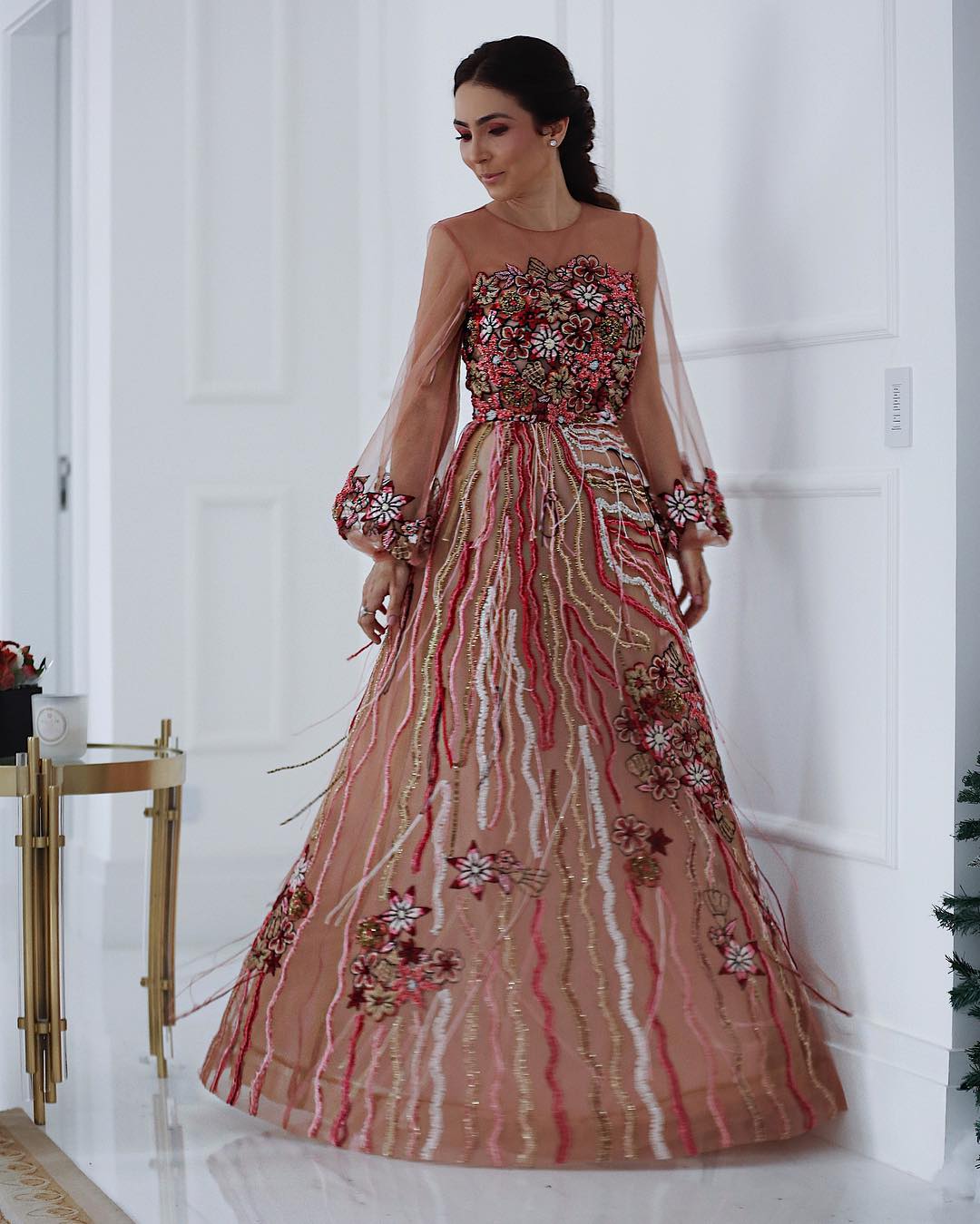 vestidos longos chiques para casamento