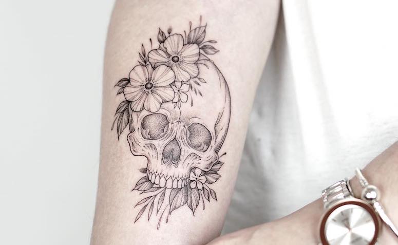 110 imagens de tatuagens de caveira estilosas e inspiradoras