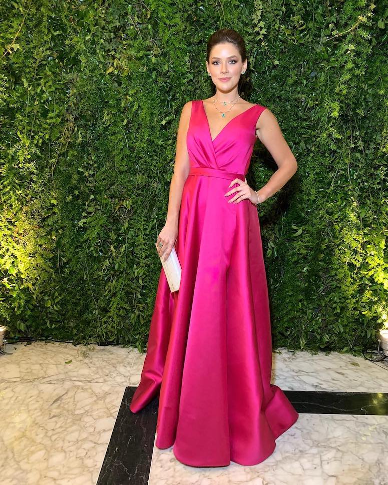 vestido longo formatura simples