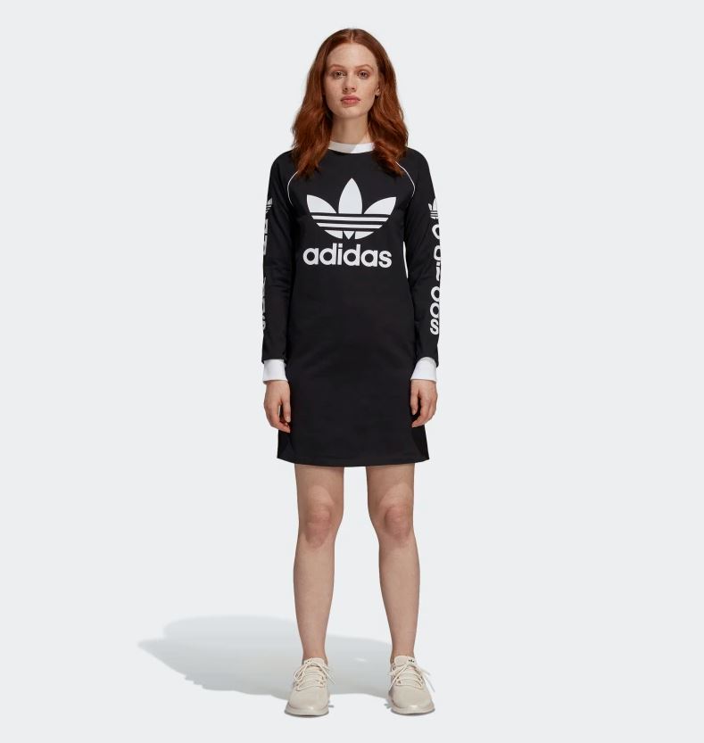 vestido moletom adidas