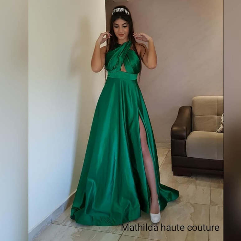 vestido cor esmeralda