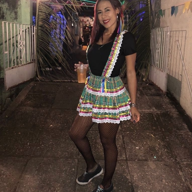 saia para festa junina caipira