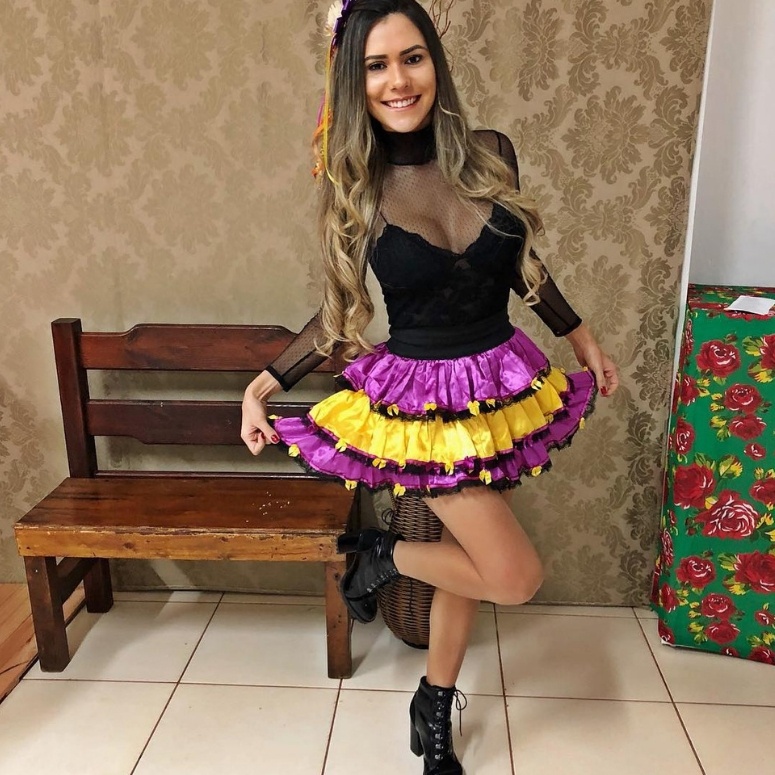 saia para festa junina passo a passo