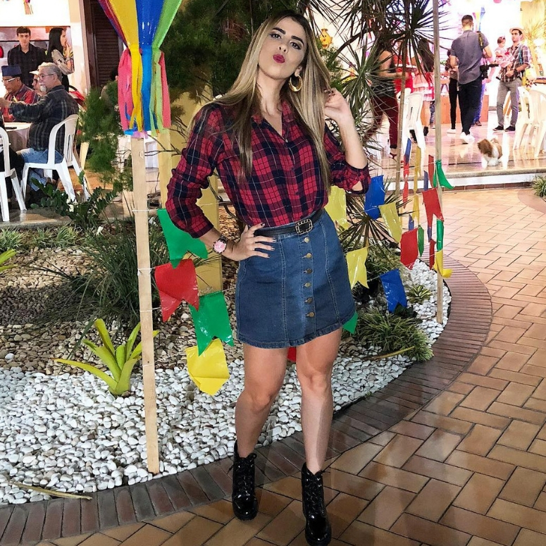 blusa xadrez para festa junina