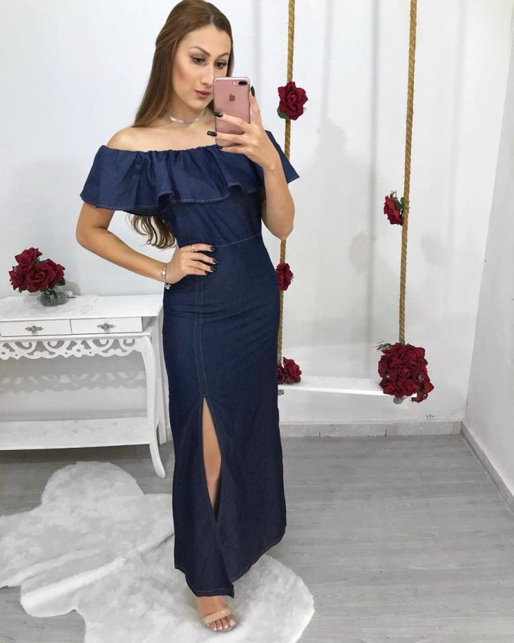 vestido jeans larguinho