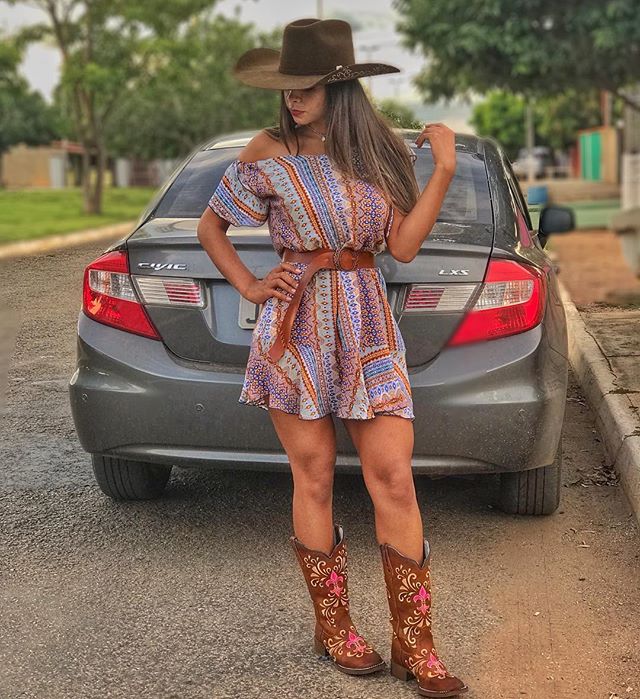 vestidos para usar com bota country