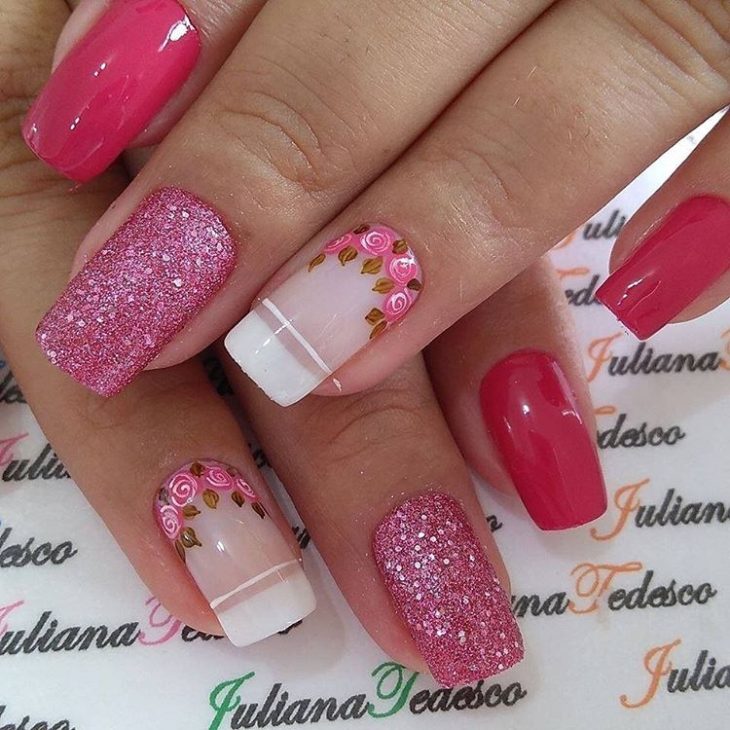 Unhas decoradas rosas: 80 inspirações e tutoriais para fazer em casa