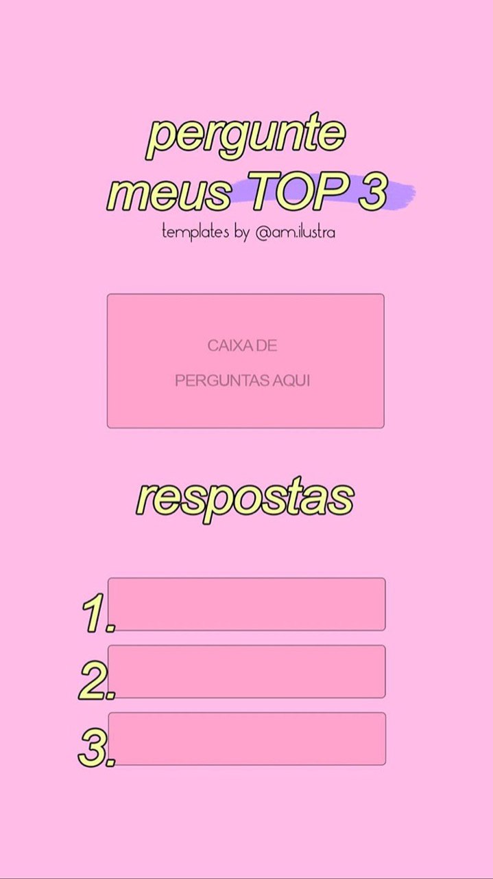 Template/ brincadeira para storys/ Instagram