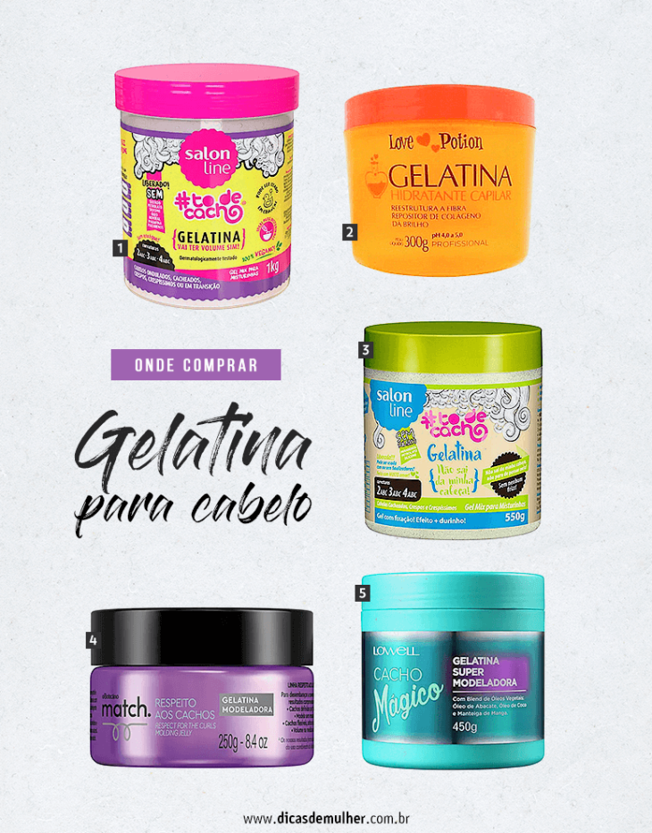 Gelatina para cabelo para que serve, como usála e onde comprála