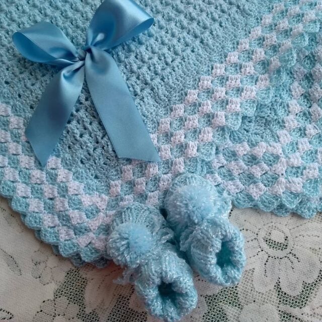 Manta de crochê para bebê 50 inspirações + tutoriais para fazer