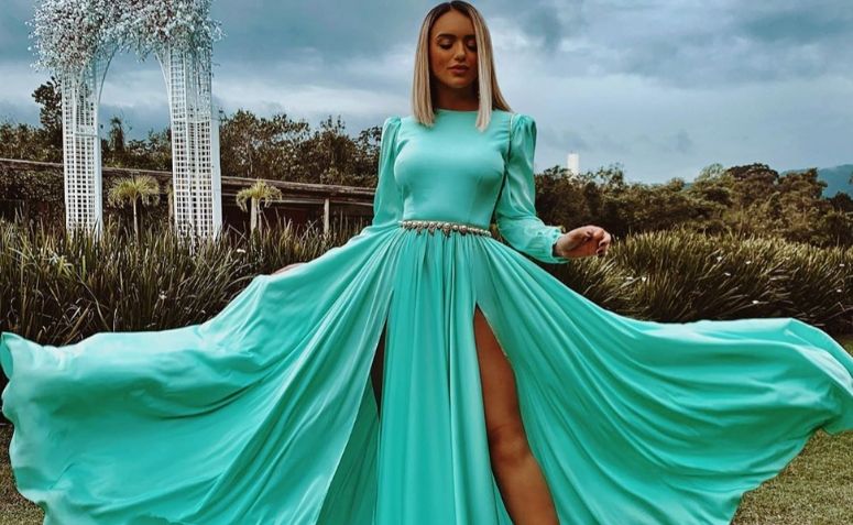 vestidos para debutantes verde agua