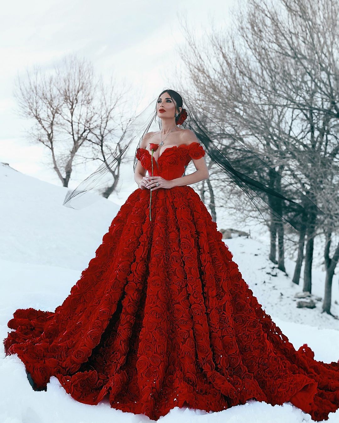 vestido de noiva vermelho