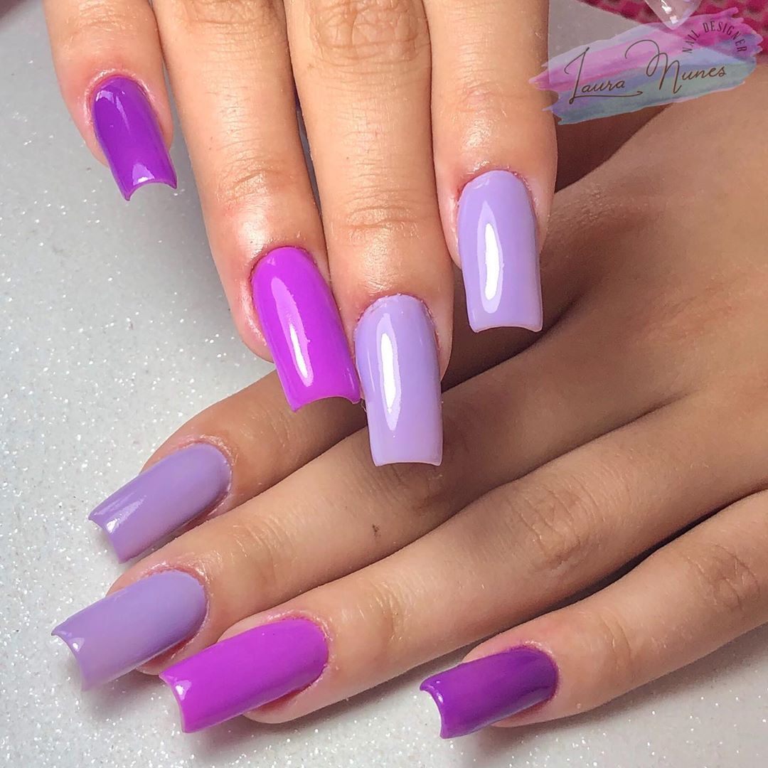 Ferramentas de mistura de cores de unhas, placa de esmalte de cores para  mistura de unhas, luz inteligente para manicure e pedicure roxo