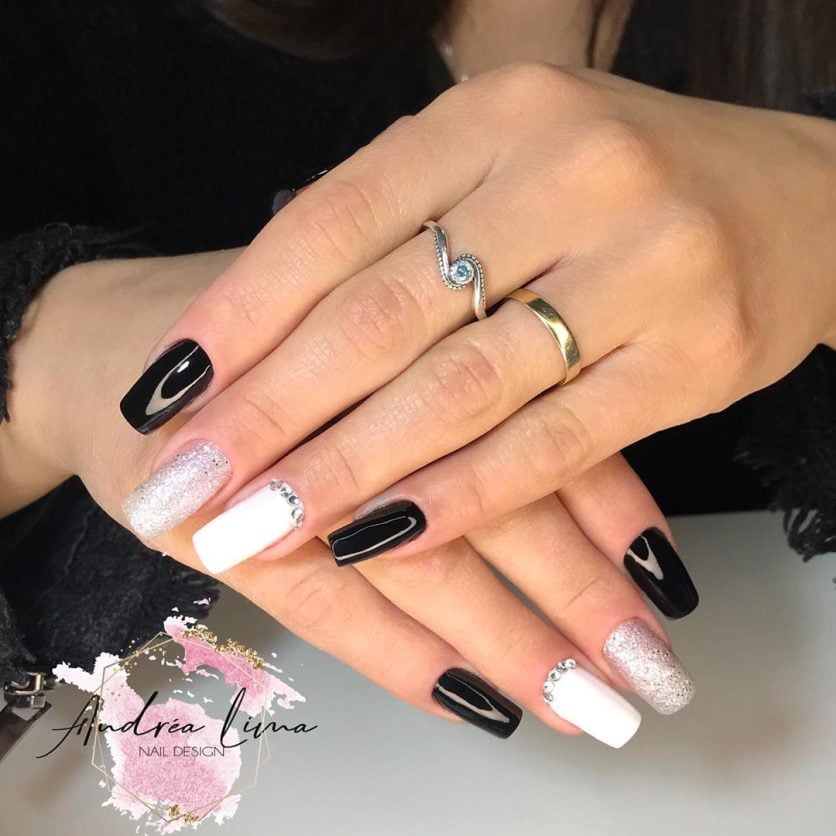 Unhas decoradas preto e branco: 50 ideias incríveis + 3 tutoriais