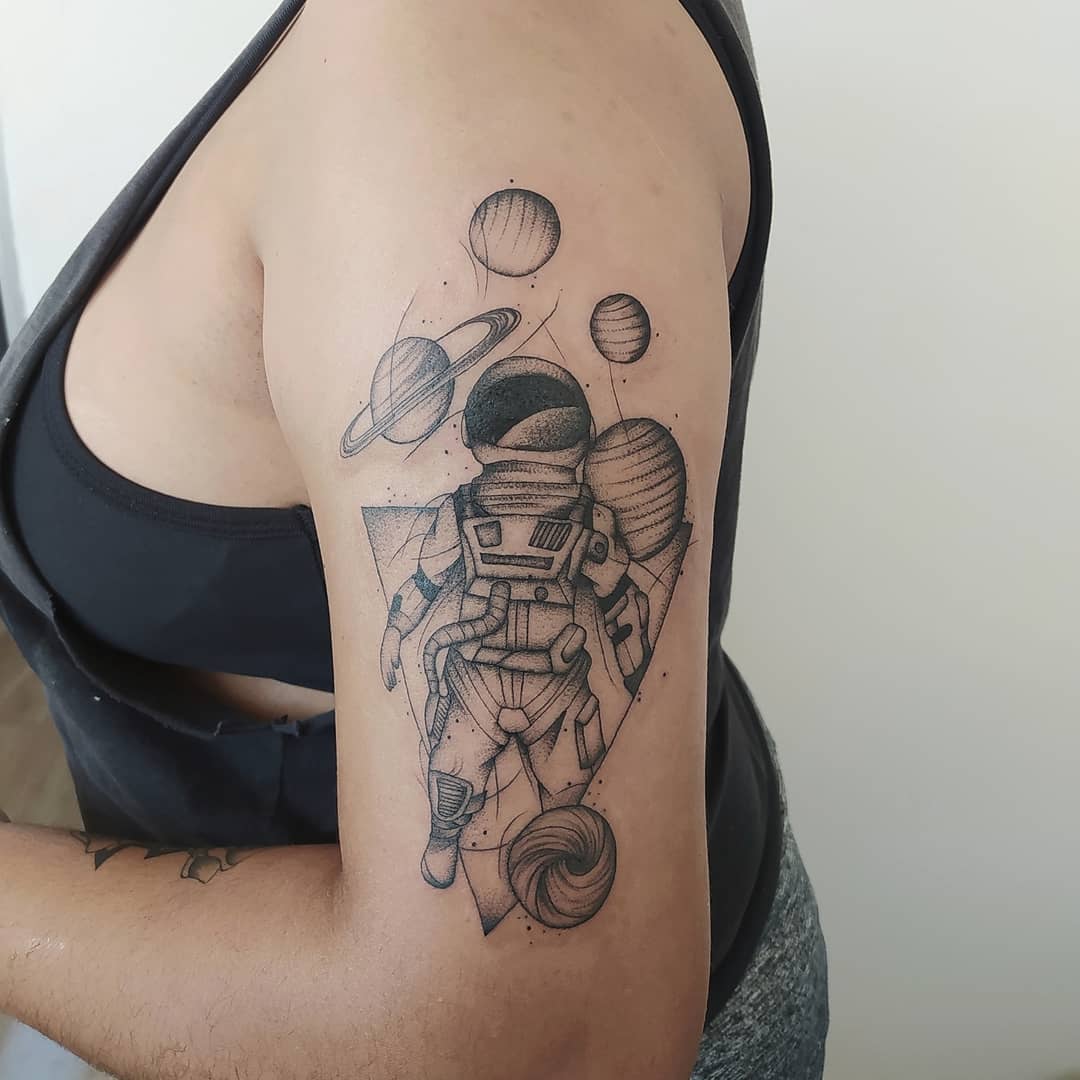Tatuagem de astronauta 80 ideias que não são desse