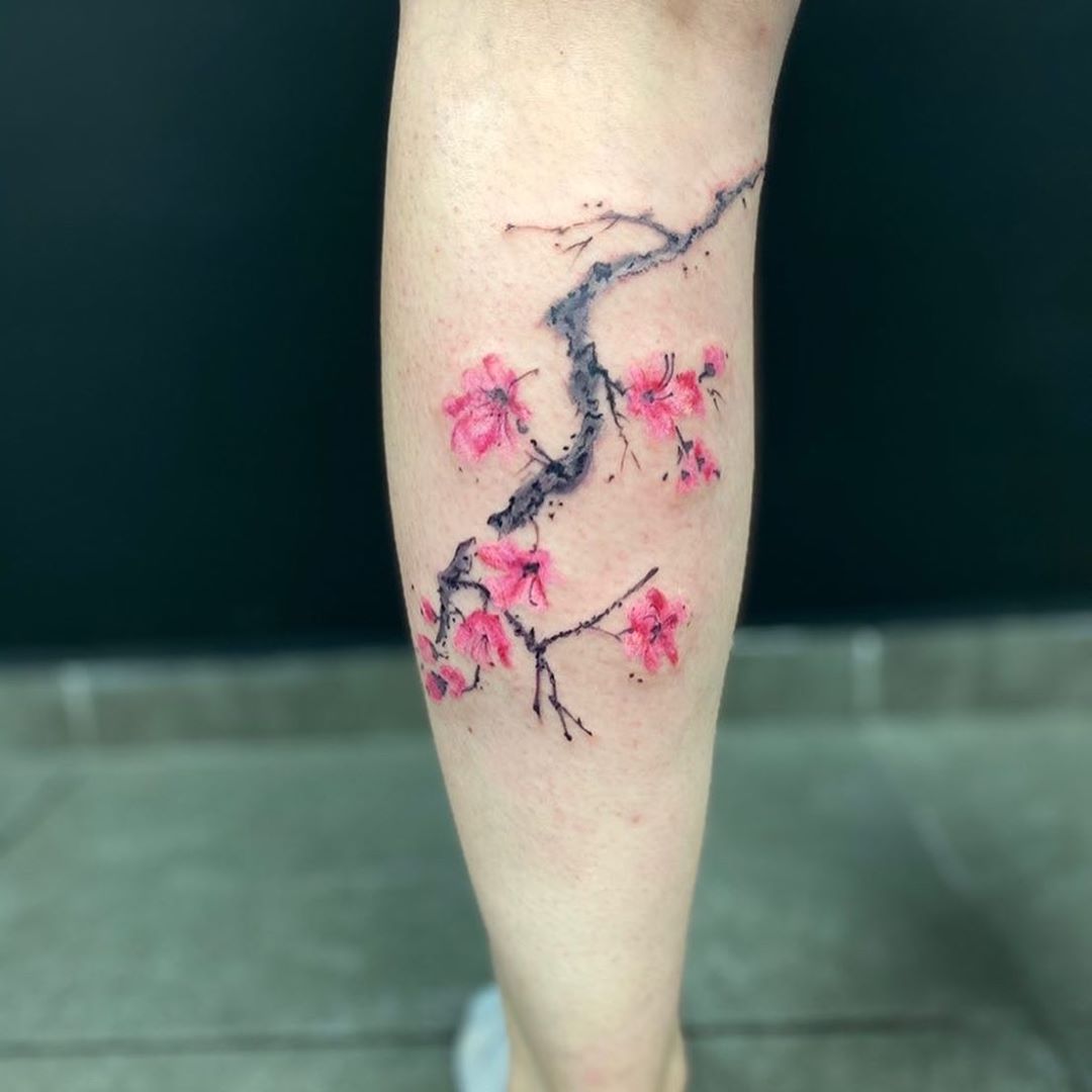 Tatuagem de flor de cerejeira 70 ideias simplesmente