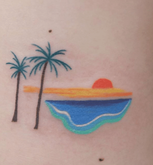 45 fotos de tatuagem de praia que vão te fazer sonhar com as férias