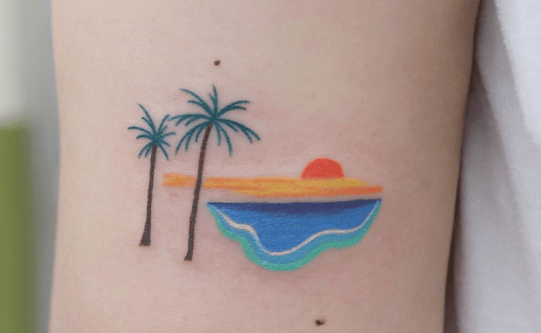 45 fotos de tatuagem de praia que vão te fazer sonhar com as férias