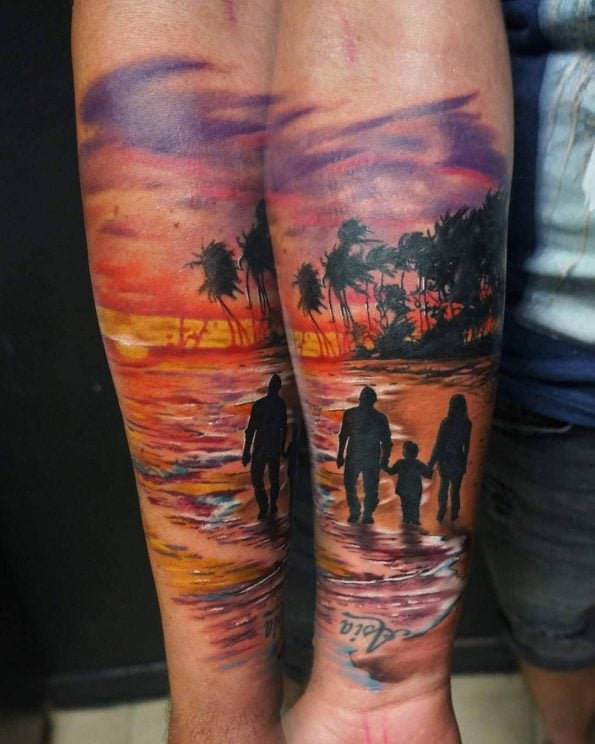 Tatuagem de praia: 45 ideias pra você que ama mar, sol e areia