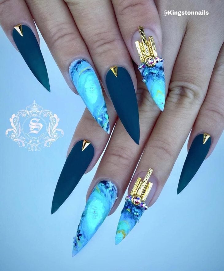 Unhas stiletto decoradas: 80 ideias e como fazer em casa