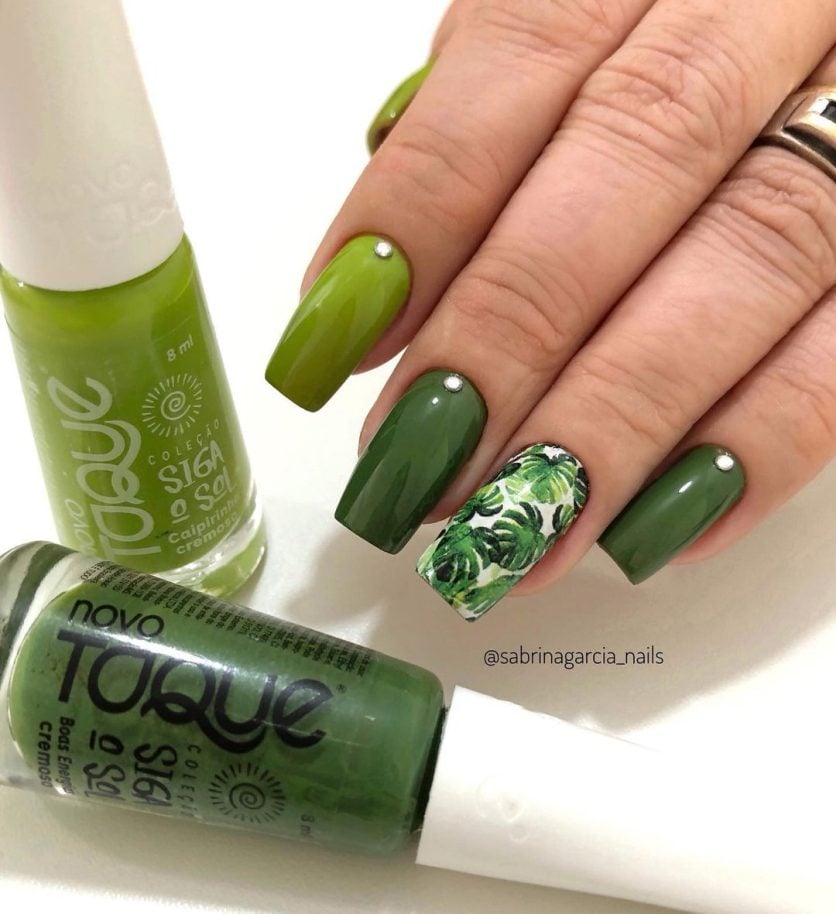 Unhas decoradas verdes: 50 ideias incríveis para adotar essa cor
