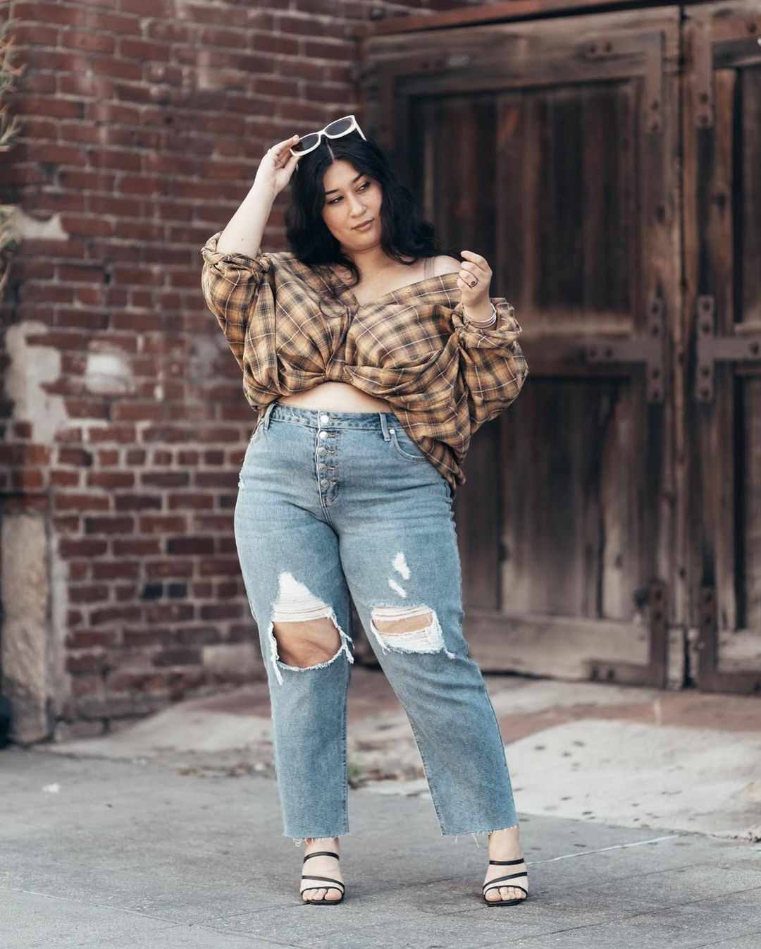 cropped xadrez 23 - 30 Outfits a cuadros para inspirarte y ponerte en tendencia