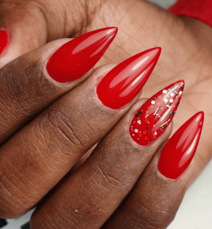 50 unhas vermelhas com glitter poderosas que vão te conquistar