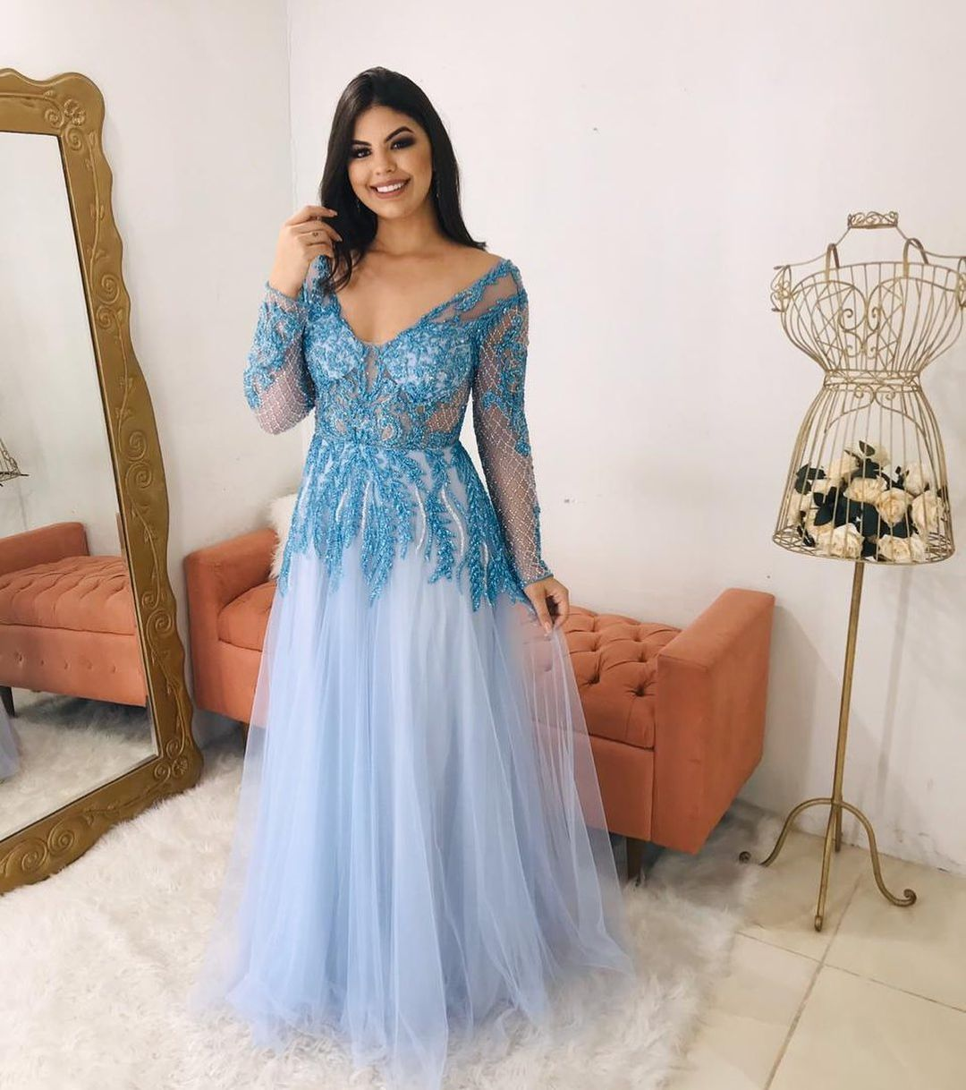 Vestido de noiva azul significado + 45 modelos deslumbrantes [FOTOS]