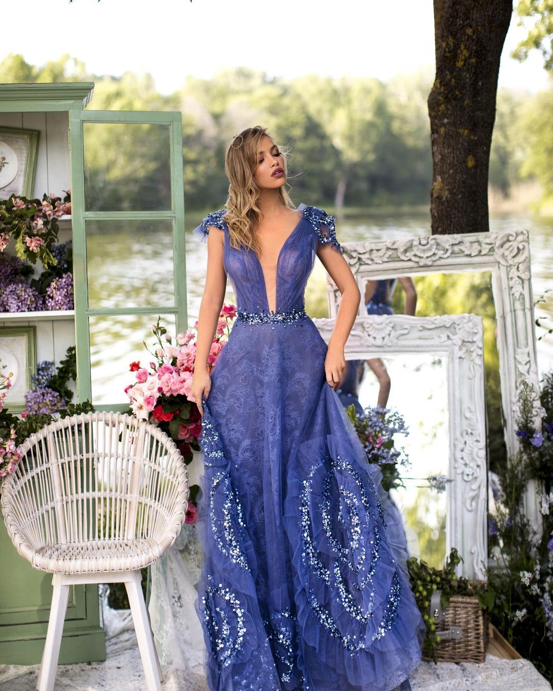 Vestido de noiva azul significado + 45 modelos deslumbrantes [FOTOS]