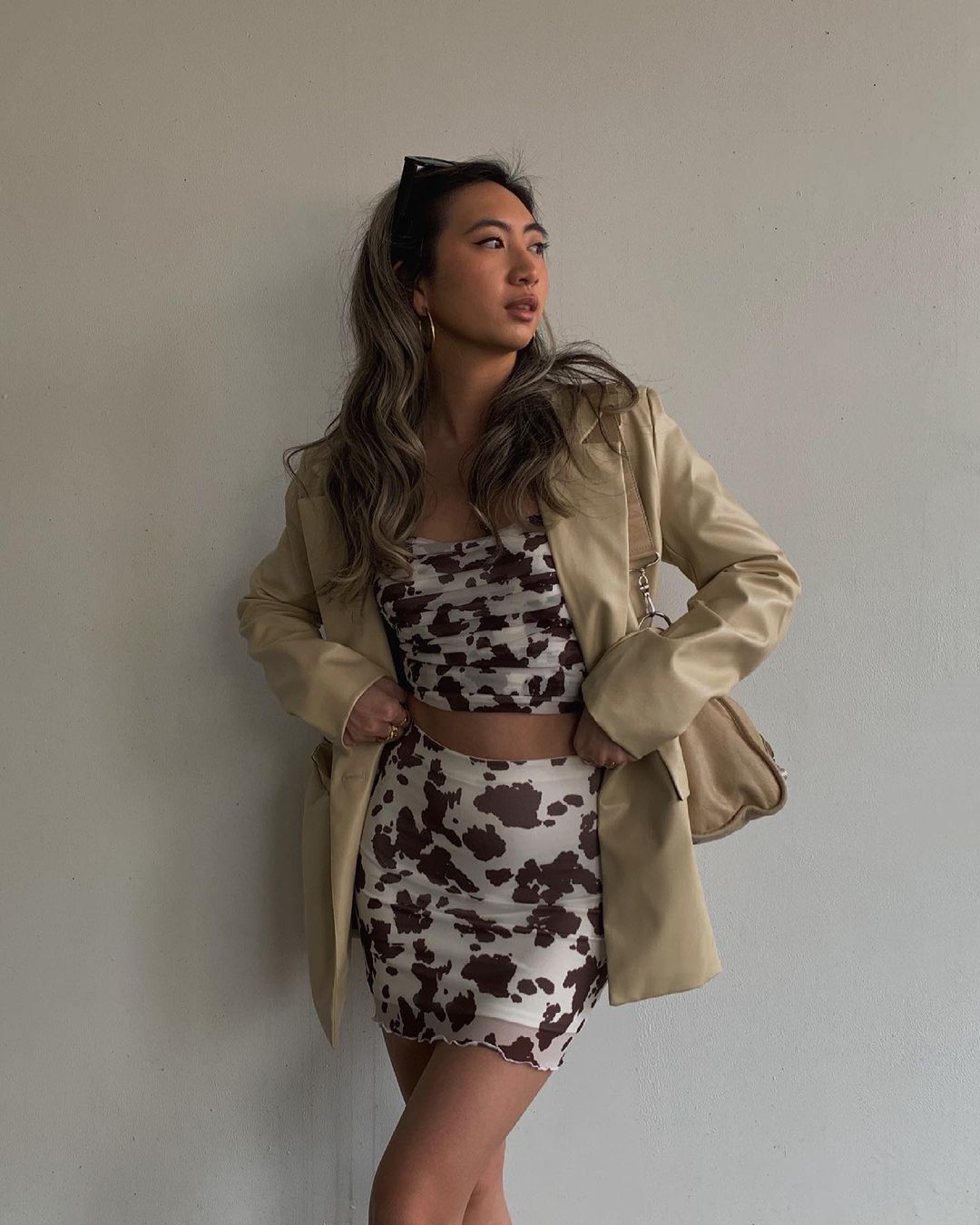 estampa de vaca roupa