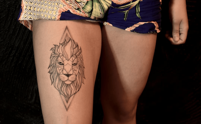 50 ideias de tatuagem de leão na perna para uma tattoo cheia de poder