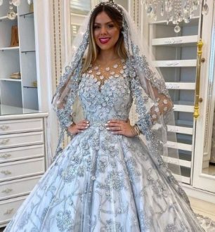 20 fotos de vestido de noiva princesa com brilho dignos de conto de fadas