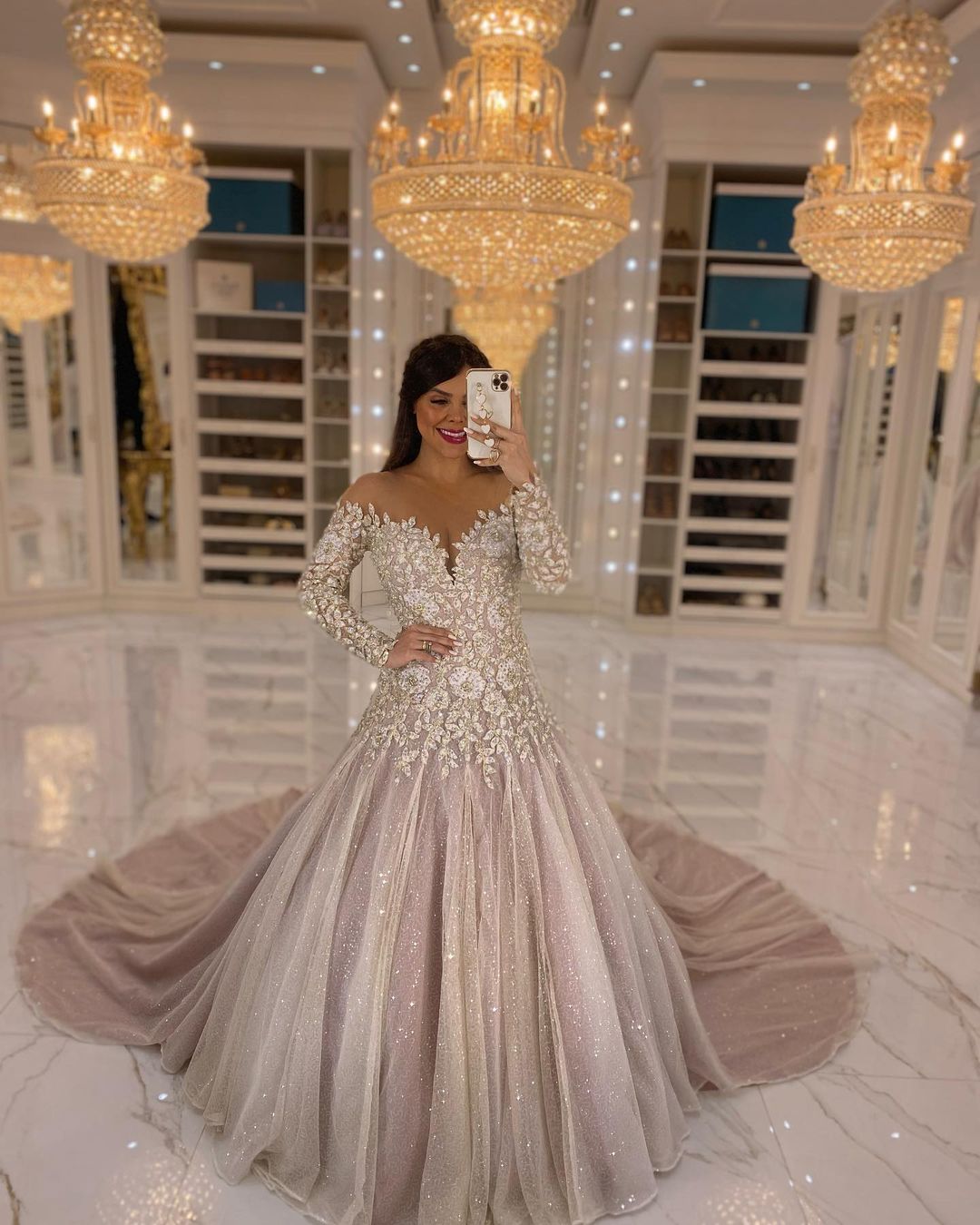 Vestido De Noiva Com Brilho Princesa Lindo Casamento 'e150