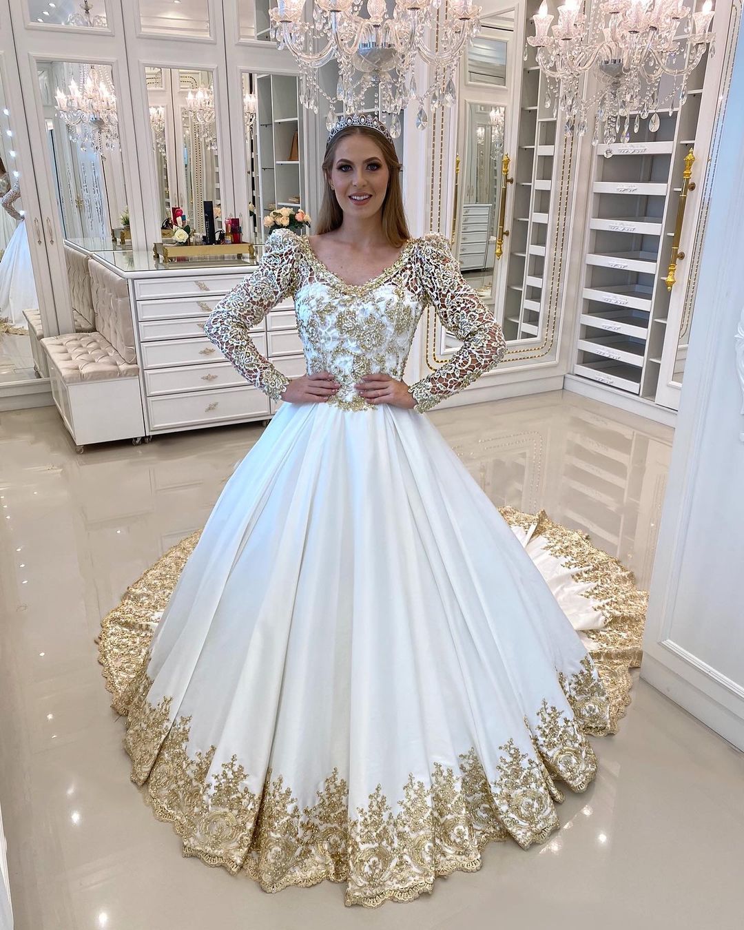 Vestido Noiva Brilho Lindo Casamento Plus Princesa 'e145