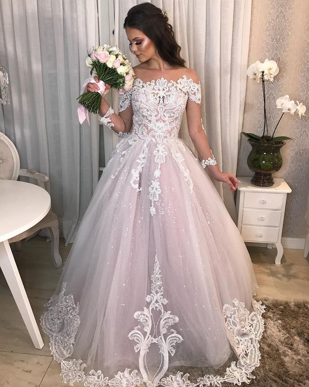 Vestido Noiva Brilho Lindo Casamento Plus Princesa 'e145
