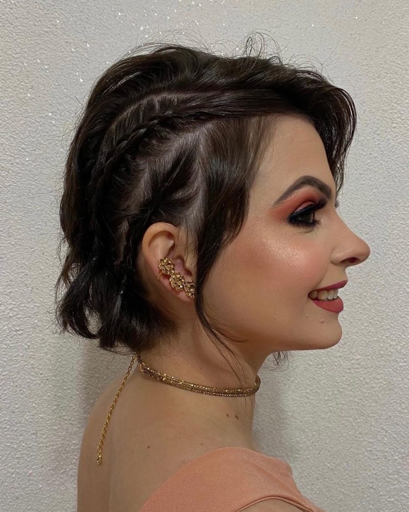 Penteado de cabelo curto para madrinha: inspirações lindas para arrasar