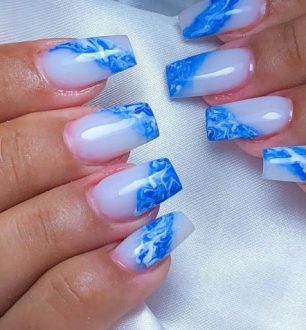 30 modelos de unhas marmorizadas para fazer decorações lindas