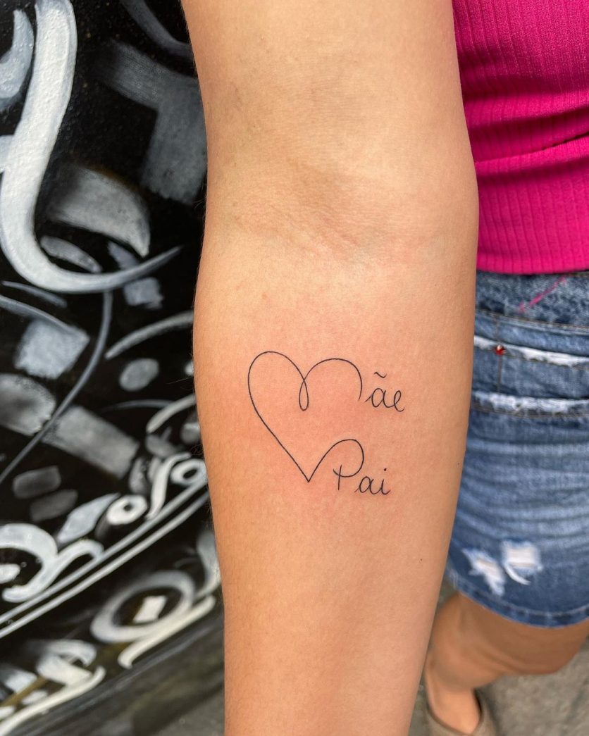 tatuagem em homenagem a mãe e pai