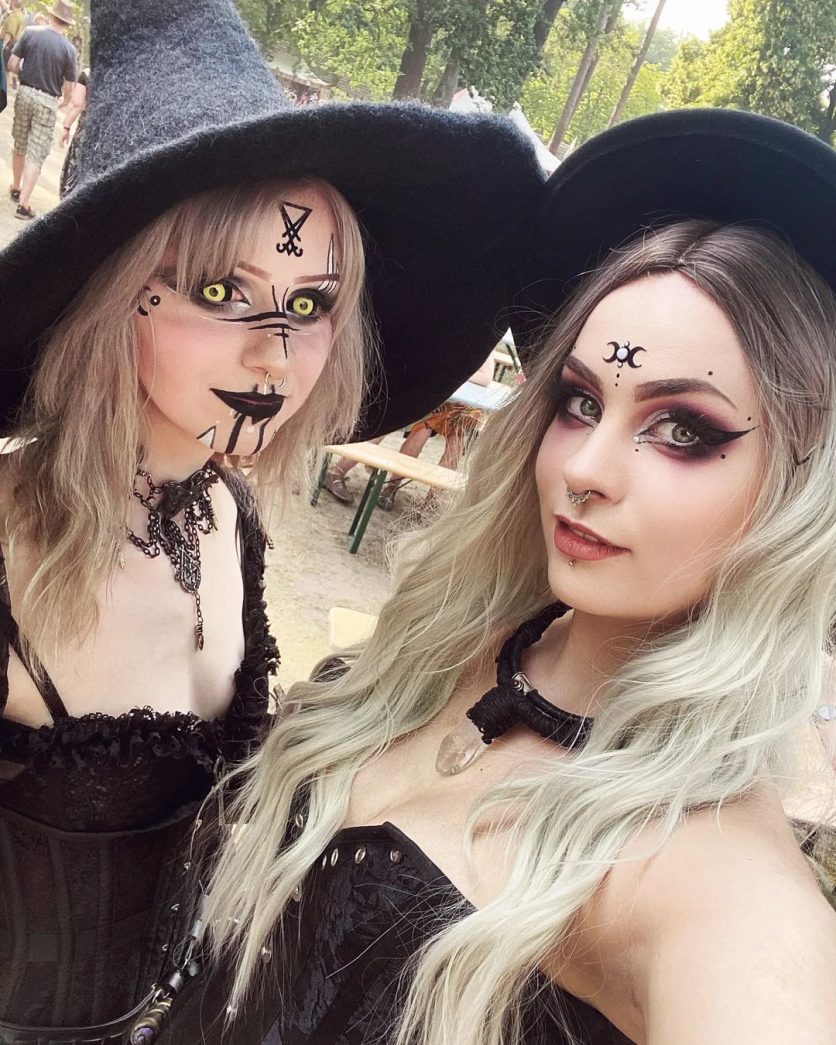 maquiagem de halloween de bruxa
