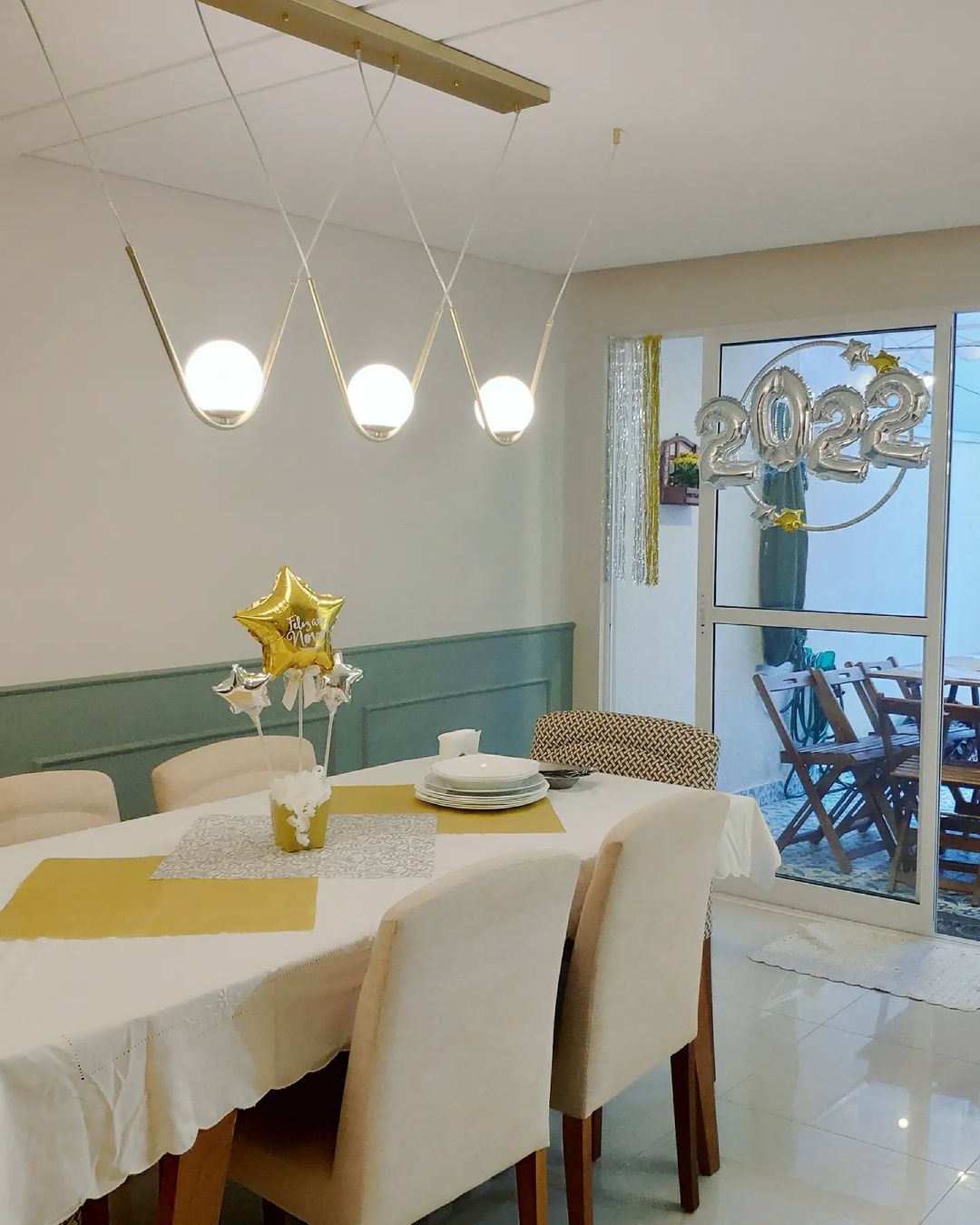 decoração de Ano Novo simples