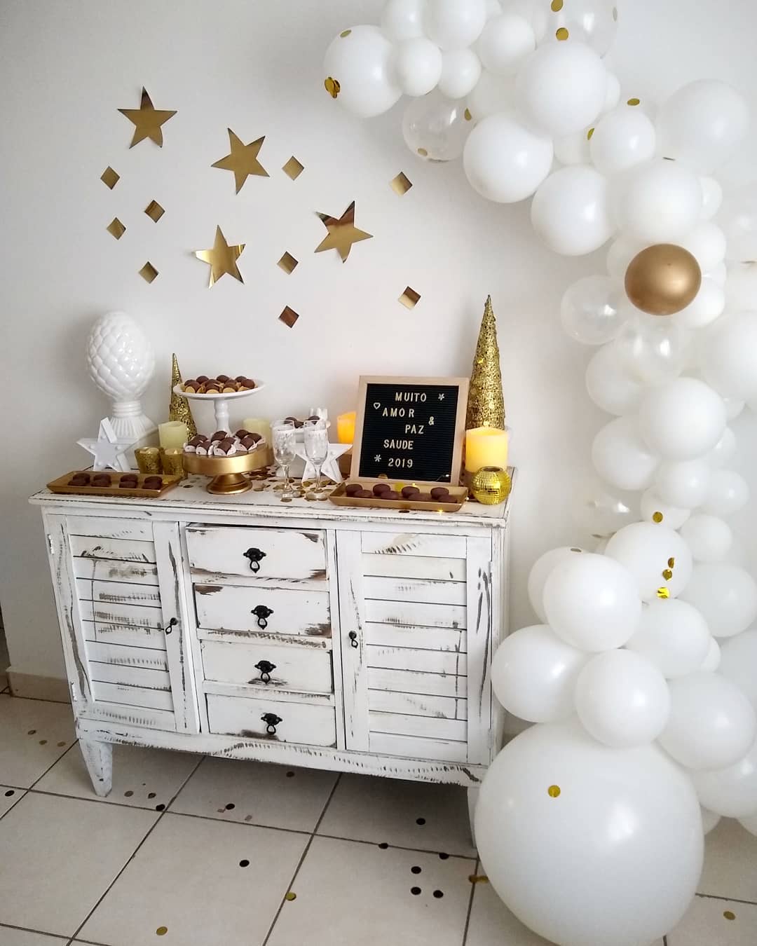 decoração de Ano Novo simples