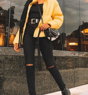 Calça jeans preta: uma peça básica para looks criativos