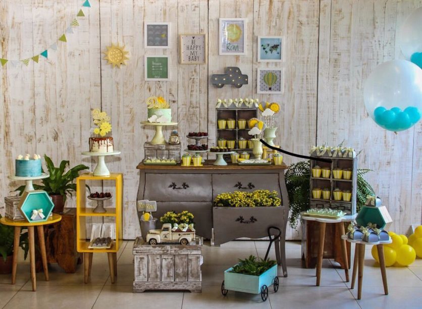 decoração de chá de bebê