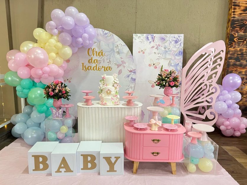 decoração de chá de bebê