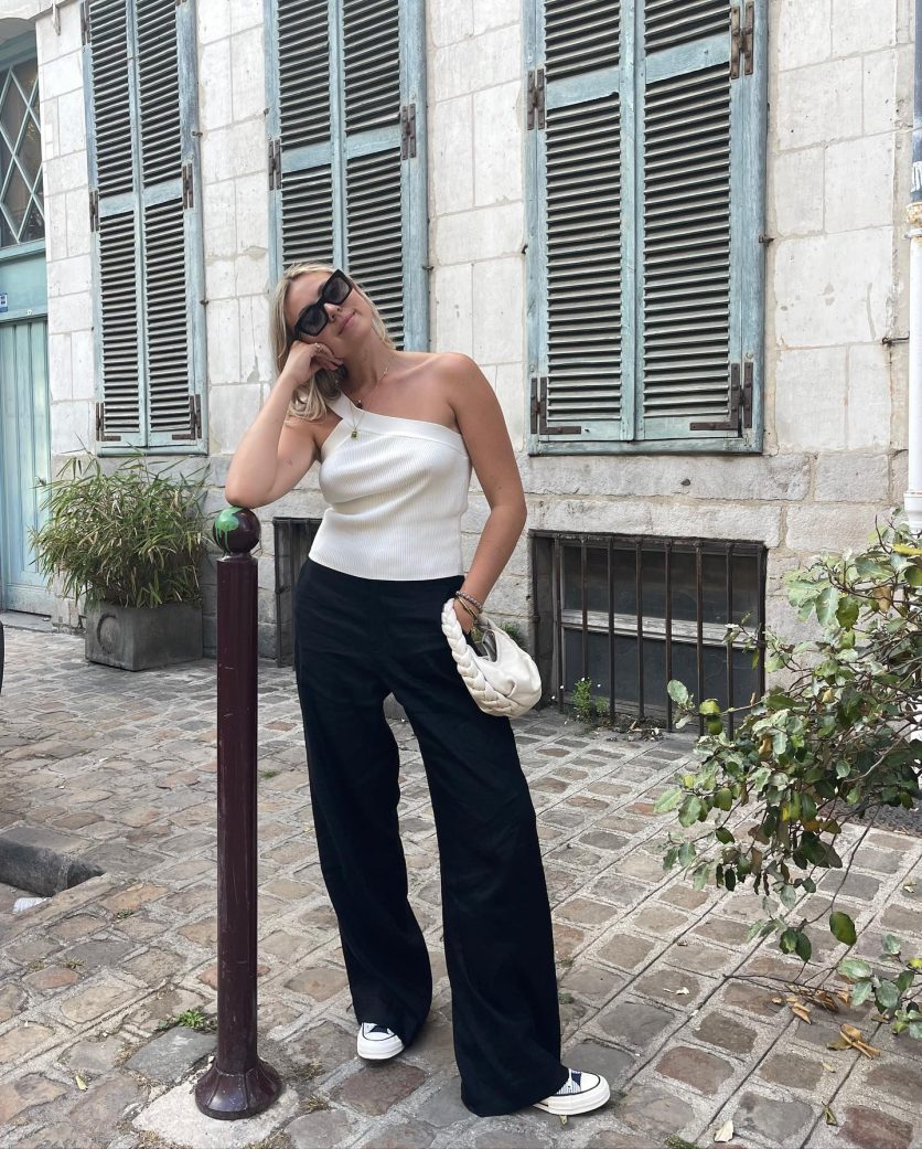 calça pantalona preta