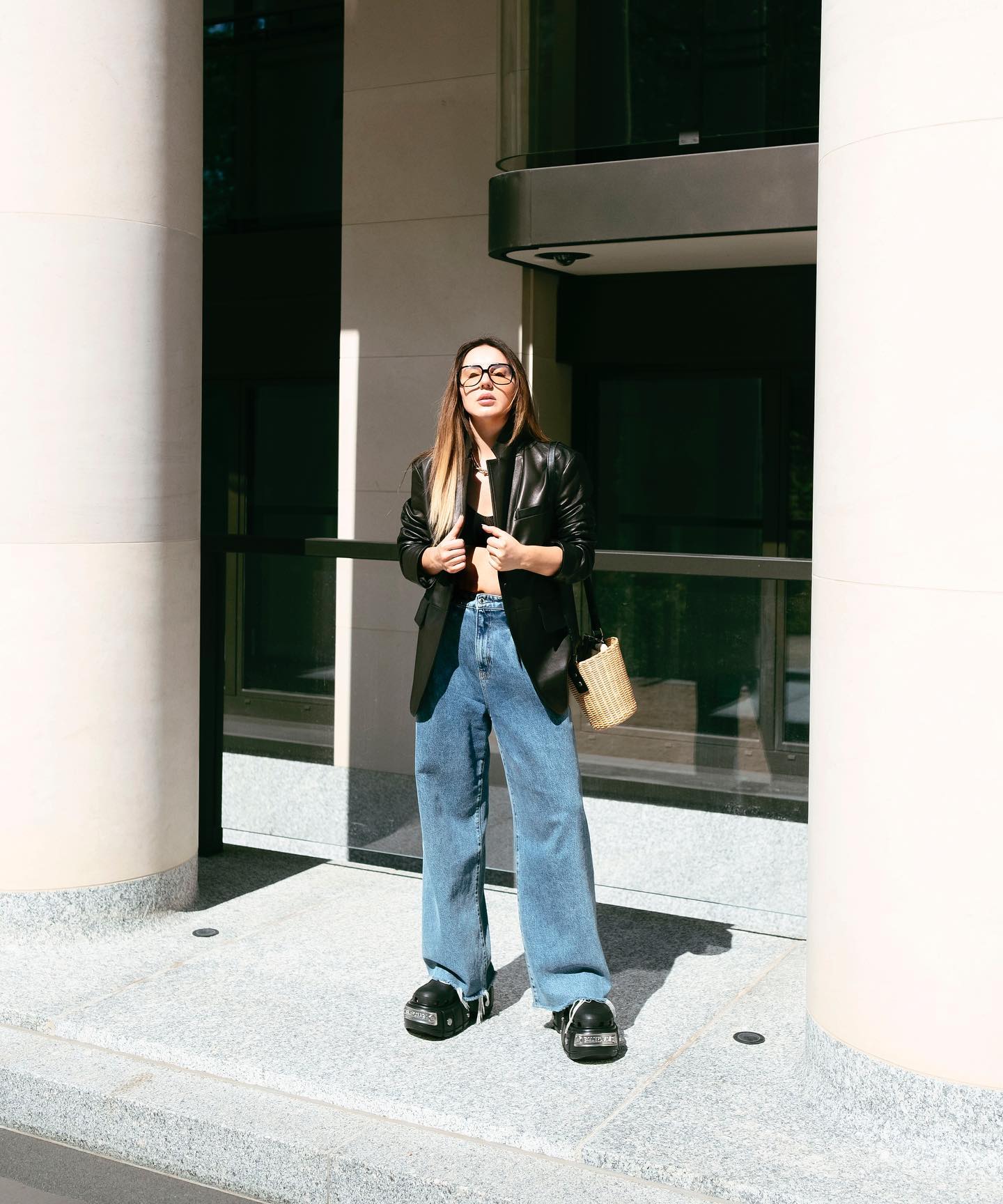 calça pantalona jeans