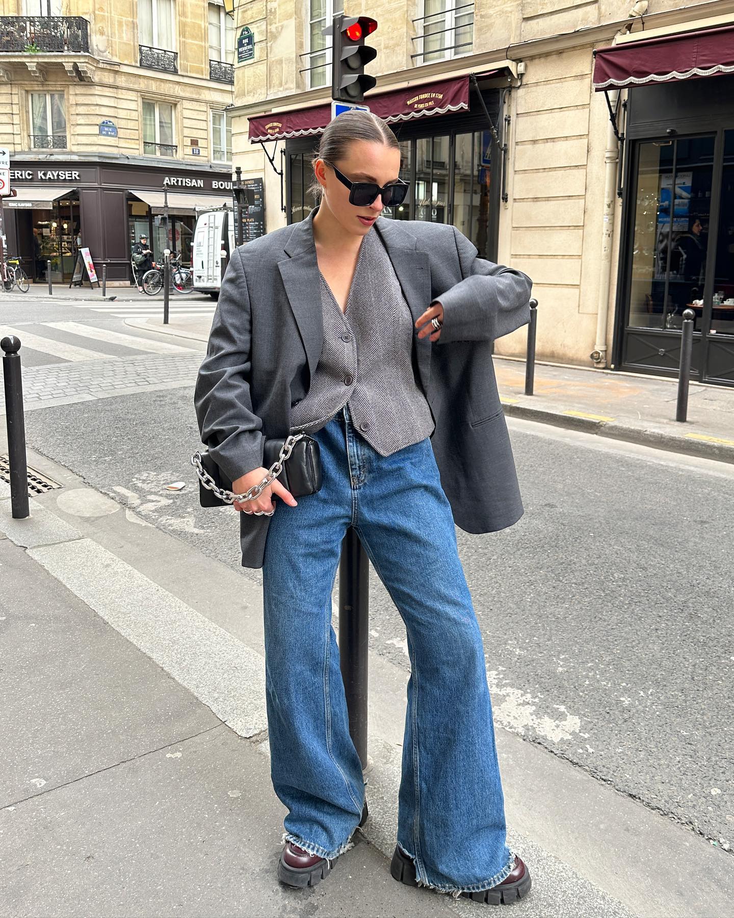 calça pantalona jeans