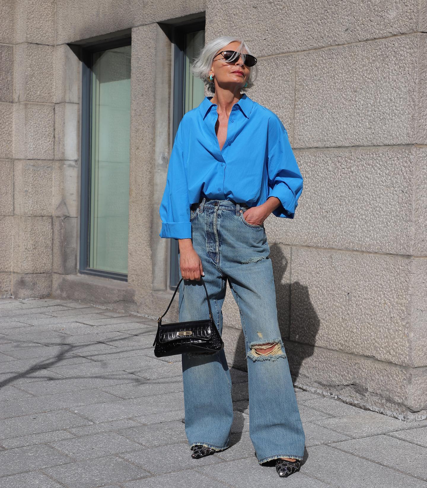 calça pantalona jeans