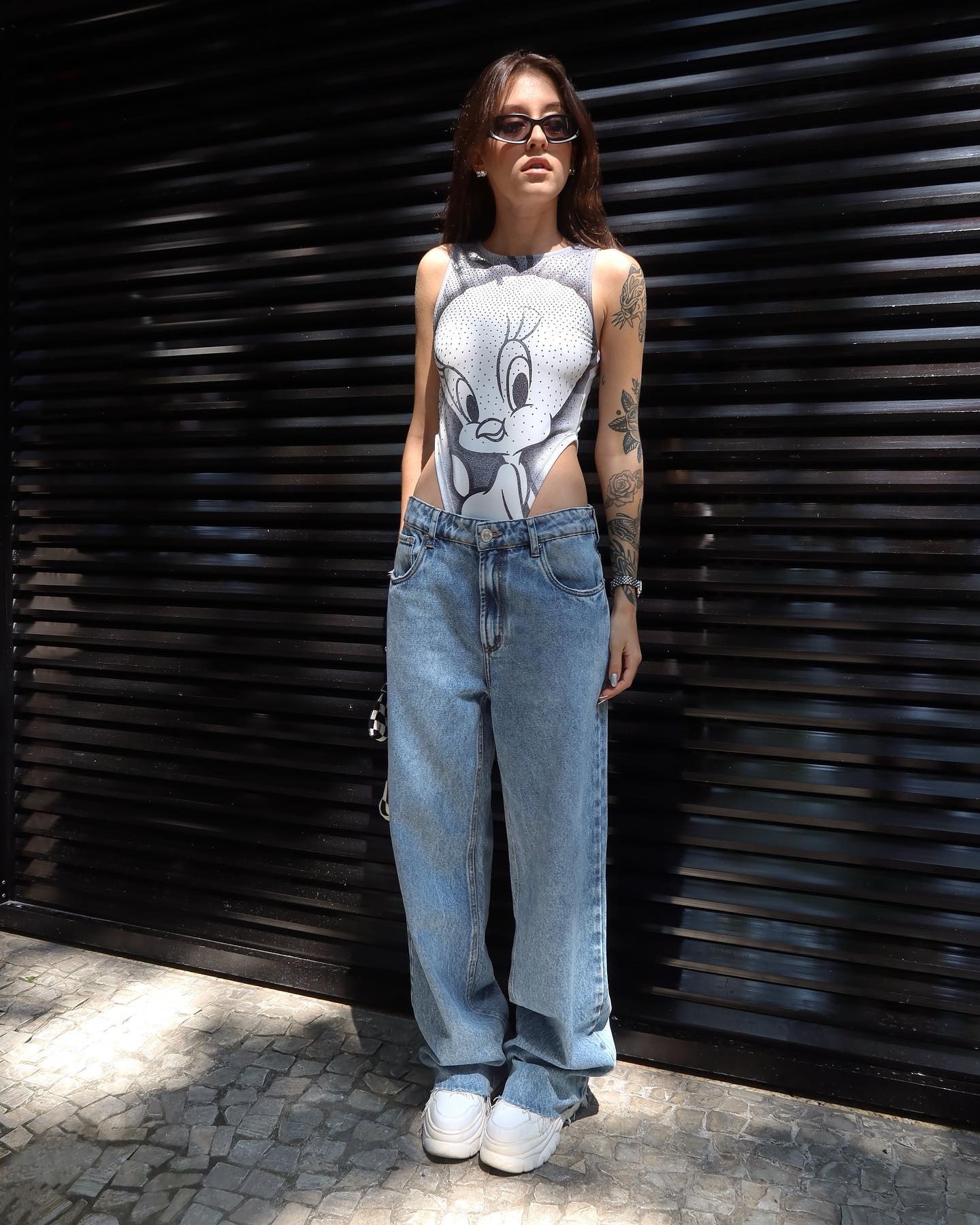 calça pantalona jeans