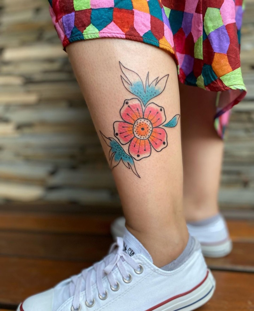 tatuagem de flores